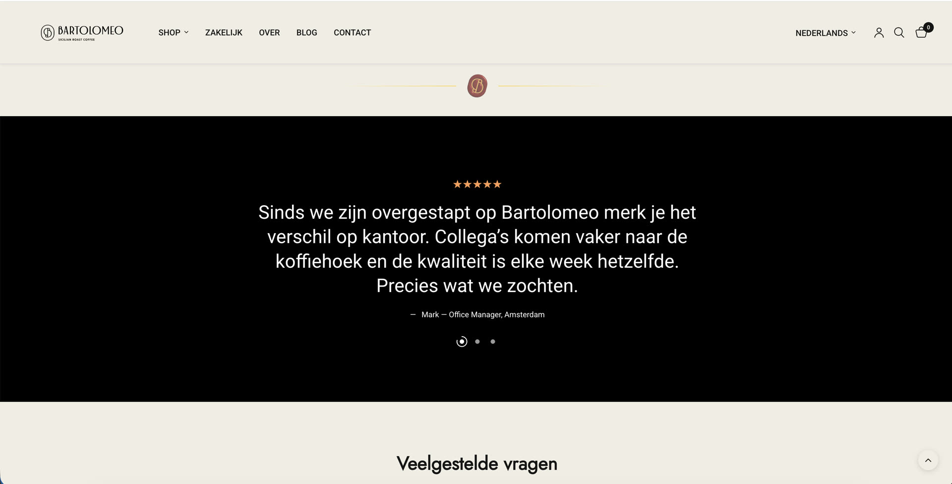 Bartolomeo webshop — screenshot 8
