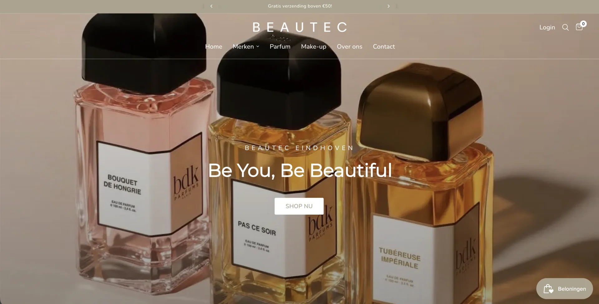 Beautec webshop screenshot 1