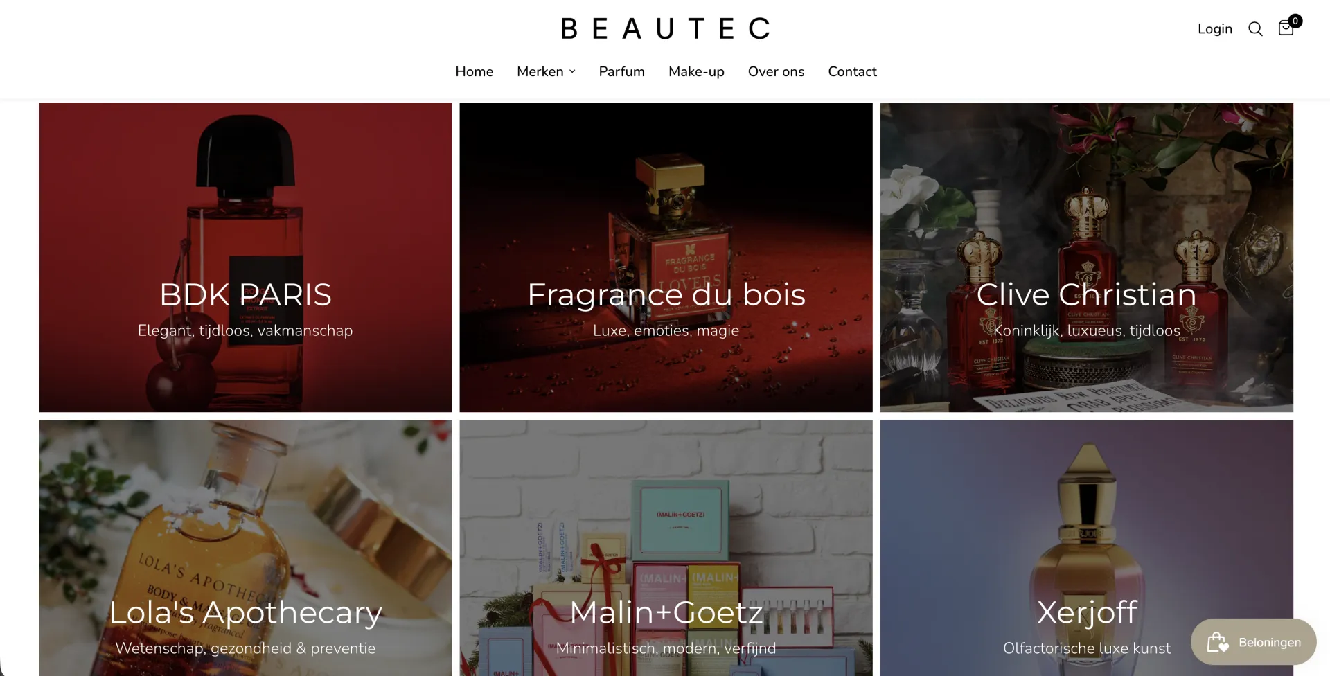 Beautec webshop screenshot 2