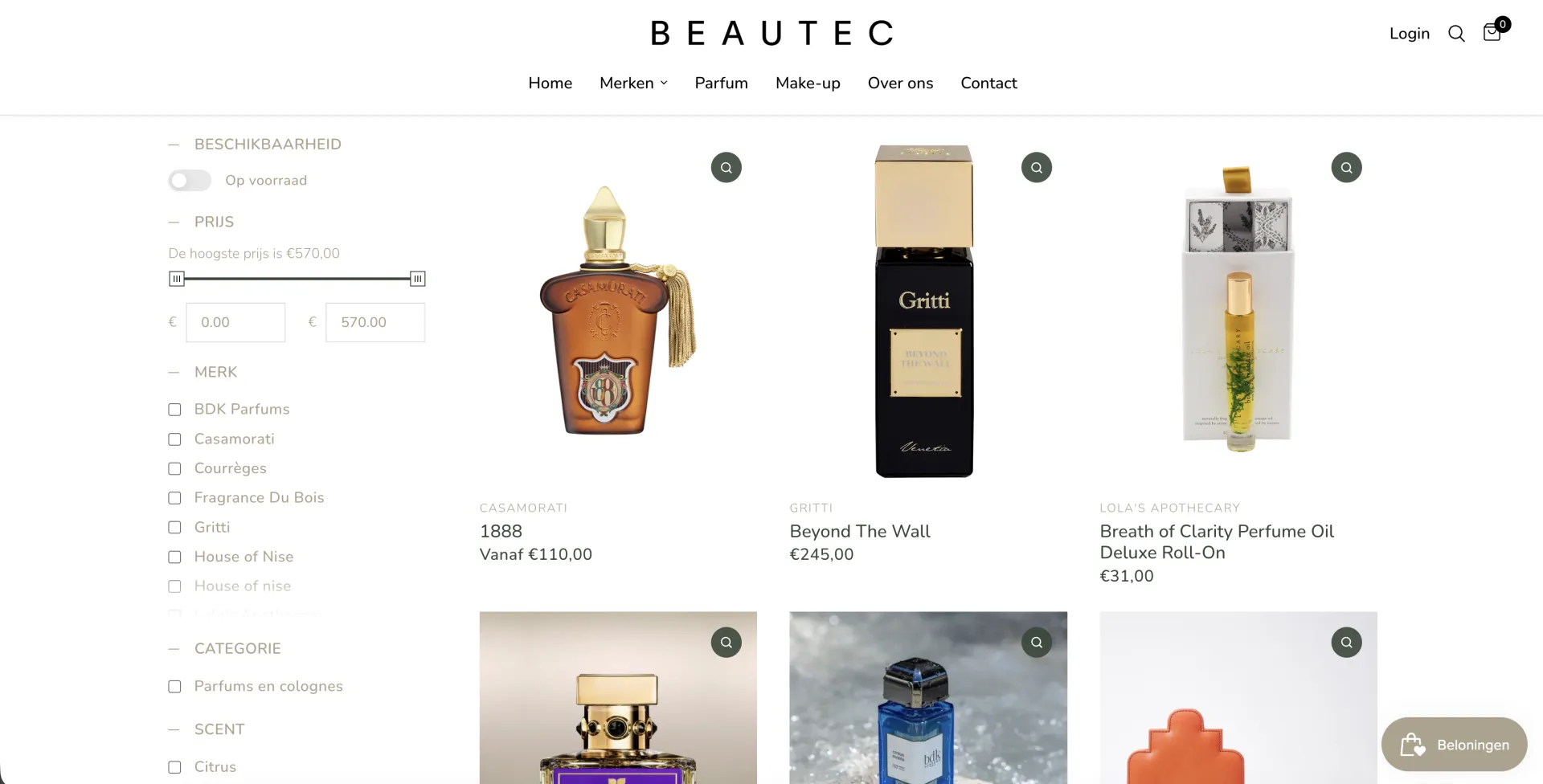 Beautec webshop screenshot 5