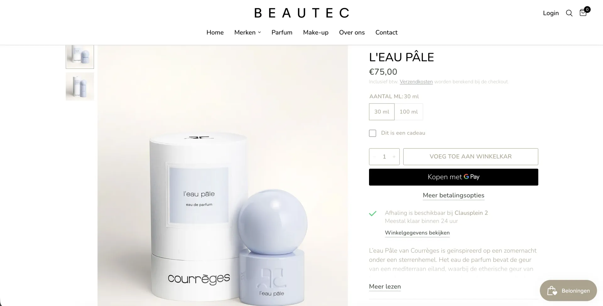 Beautec webshop screenshot 11