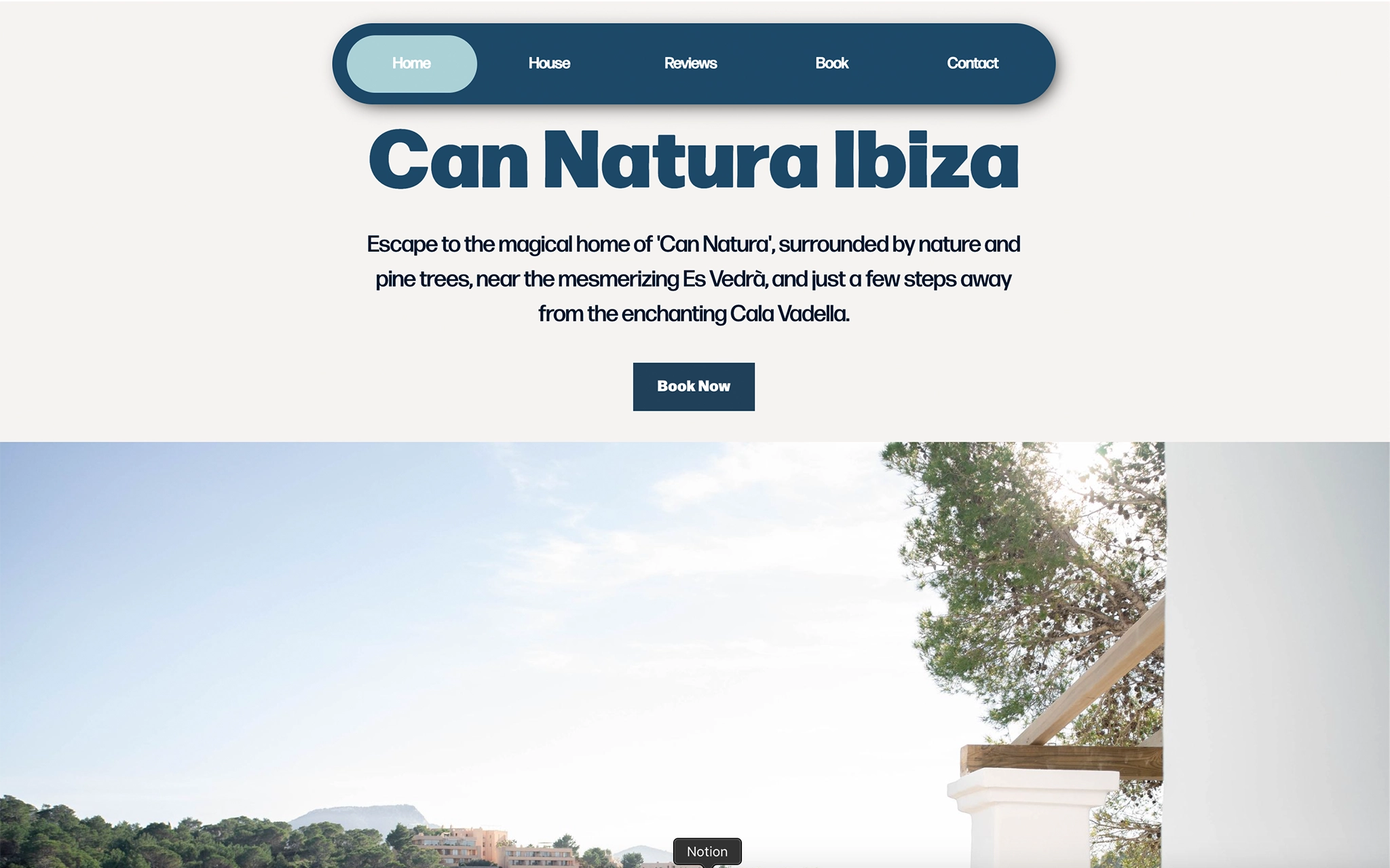 Can Natura Ibiza homepage