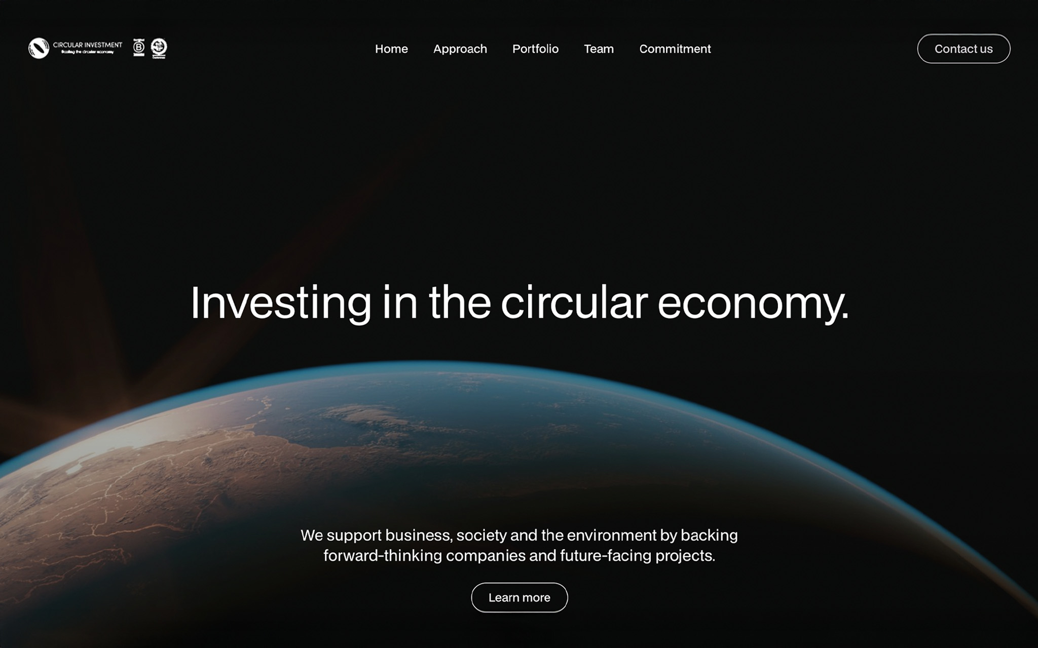 Circular Investment homepage