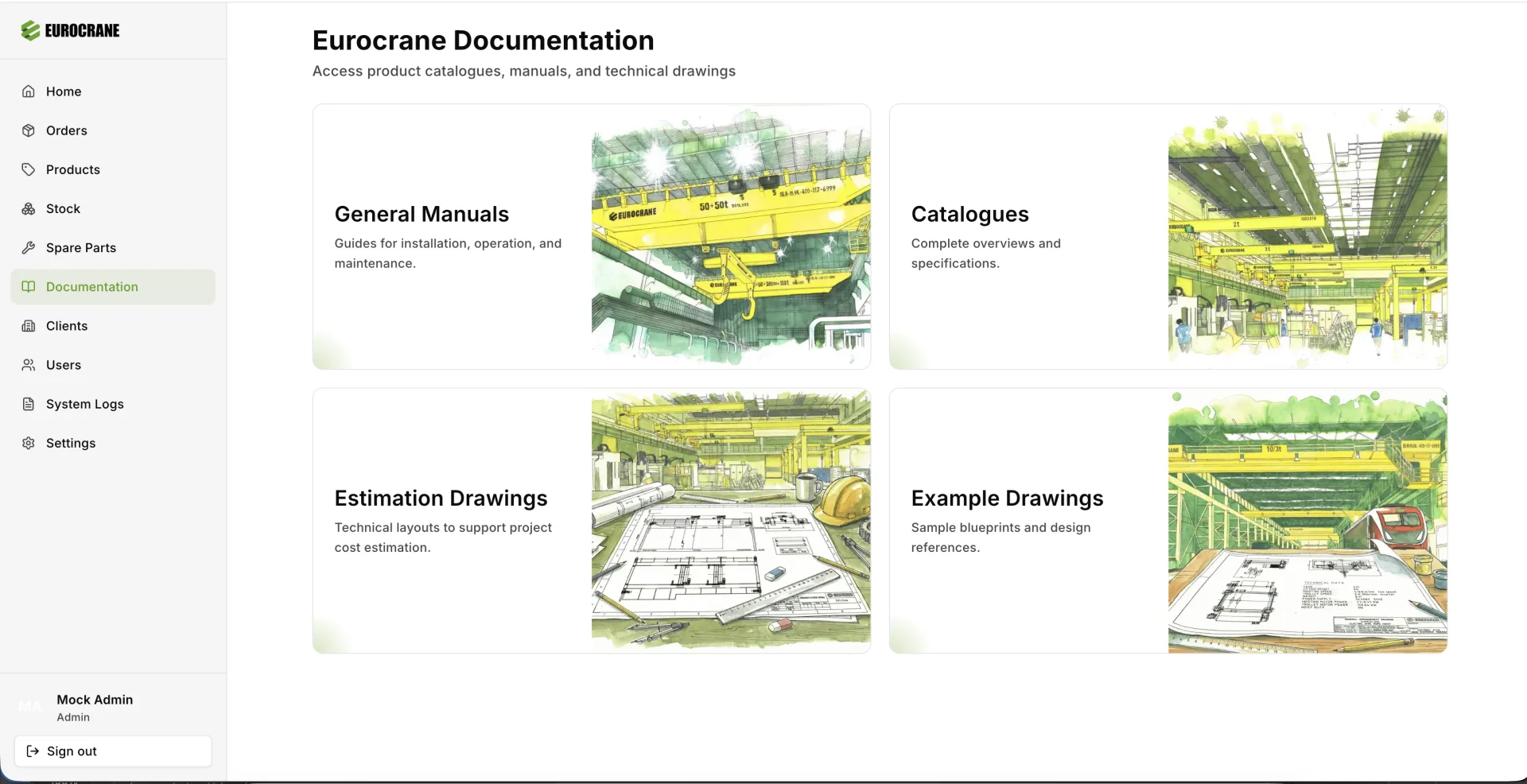 Eurocrane klantportaal screen 4
