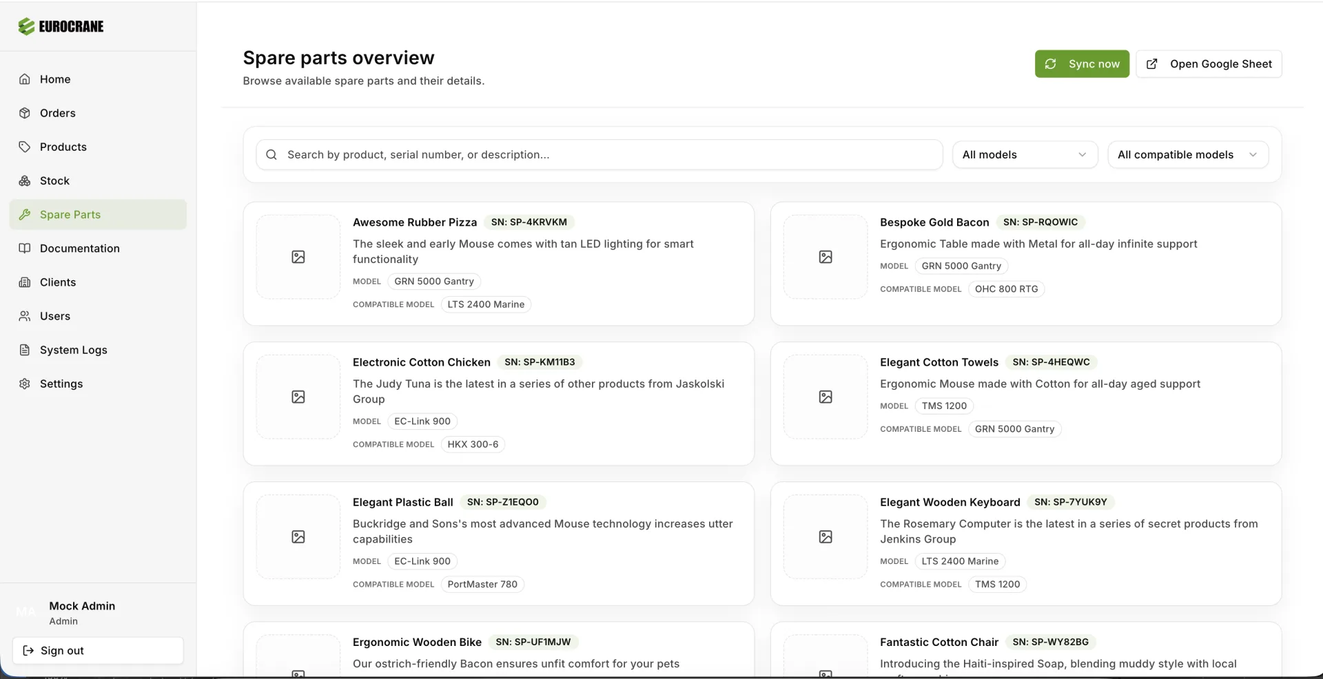Eurocrane klantportaal screen 6