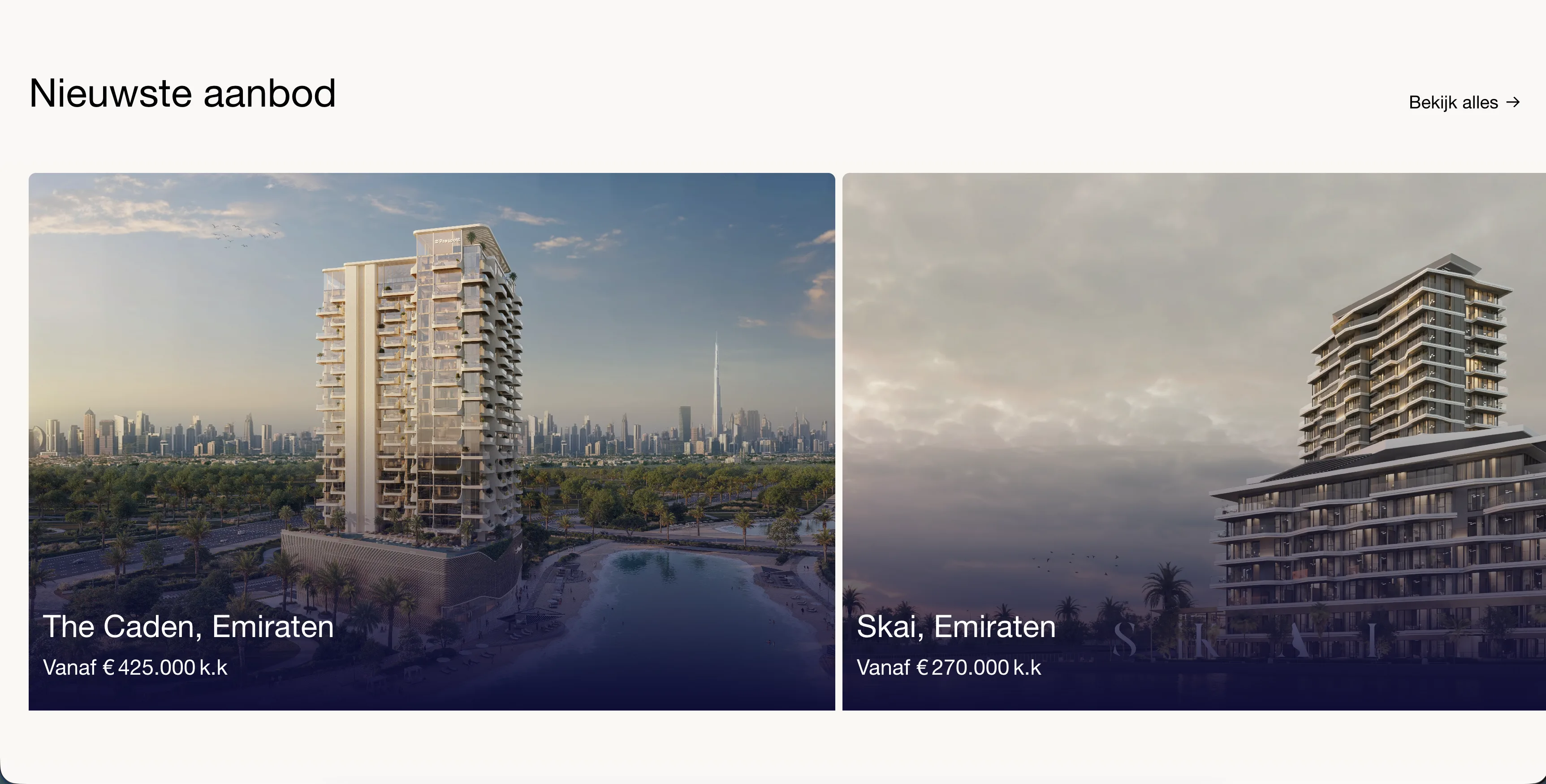 Montlaré aanbod per regio – Nederland, Marbella & Estepona, Verenigde Emiraten