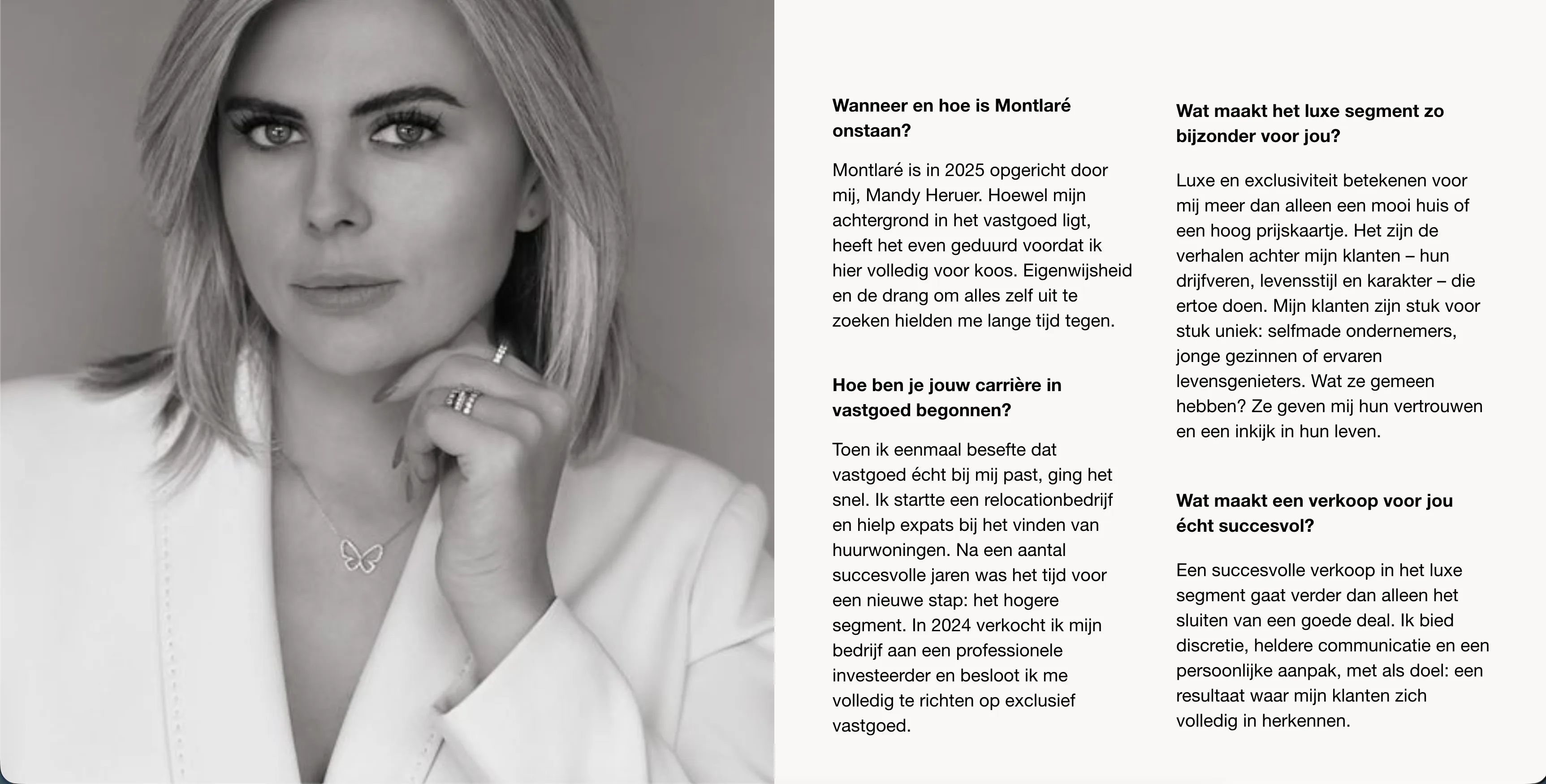 Montlaré tagline sectie – Driven by luxury, defined by deals