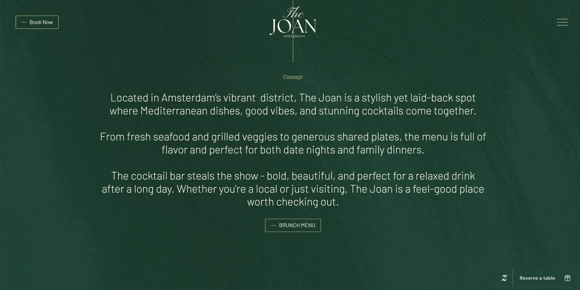 The Joan Amsterdam — website screenshot 3