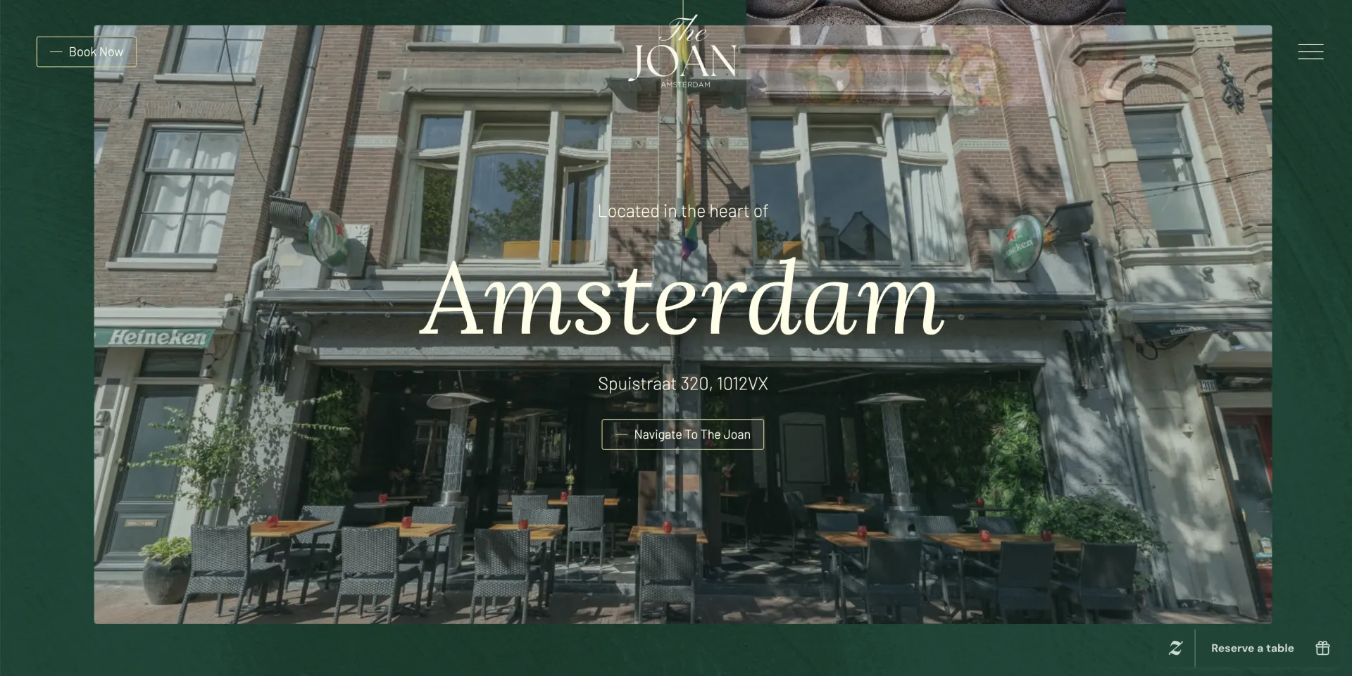 The Joan Amsterdam — website screenshot 5