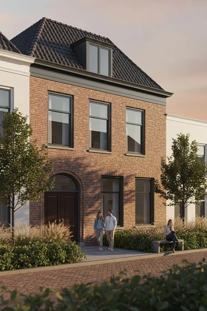 Trust Apartments - Render bakstenen gevel