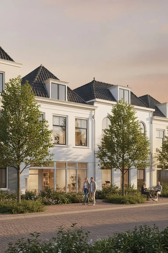 Trust Apartments - Render witte gevel