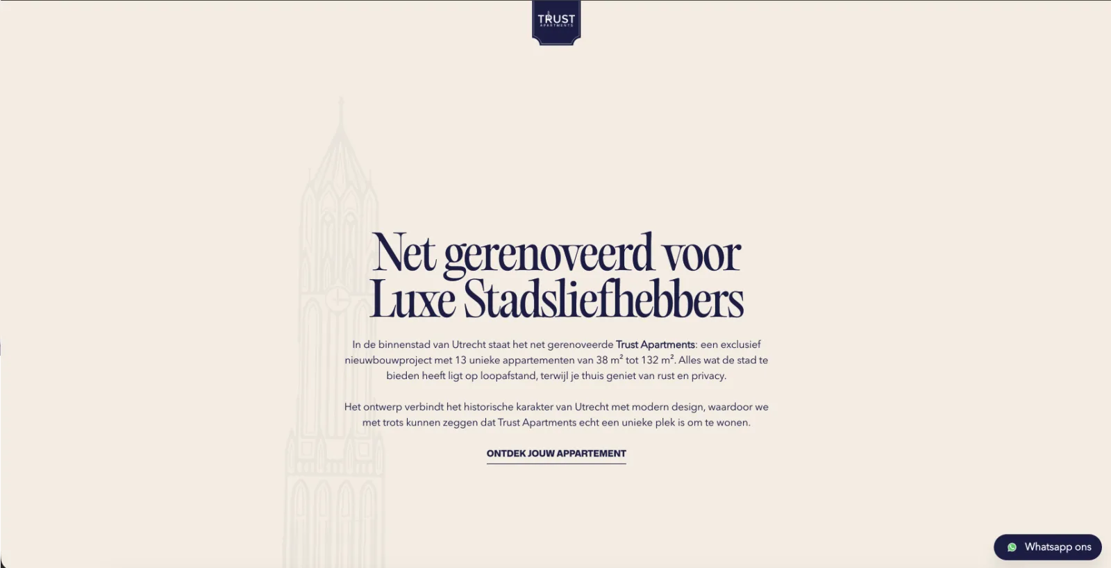 Trust Apartments website — screen 3