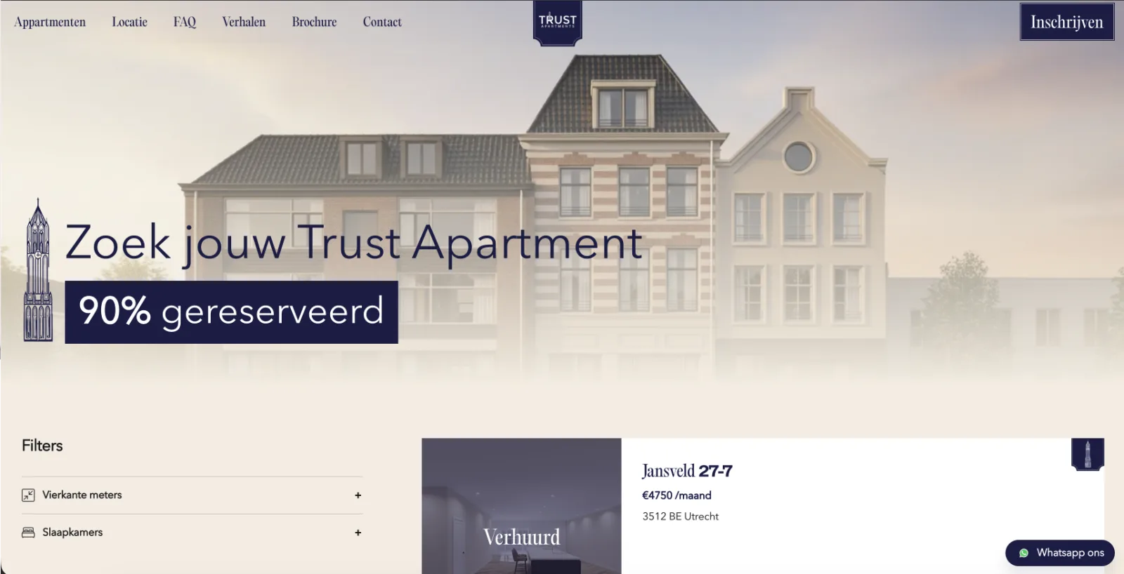 Trust Apartments website — screen 7