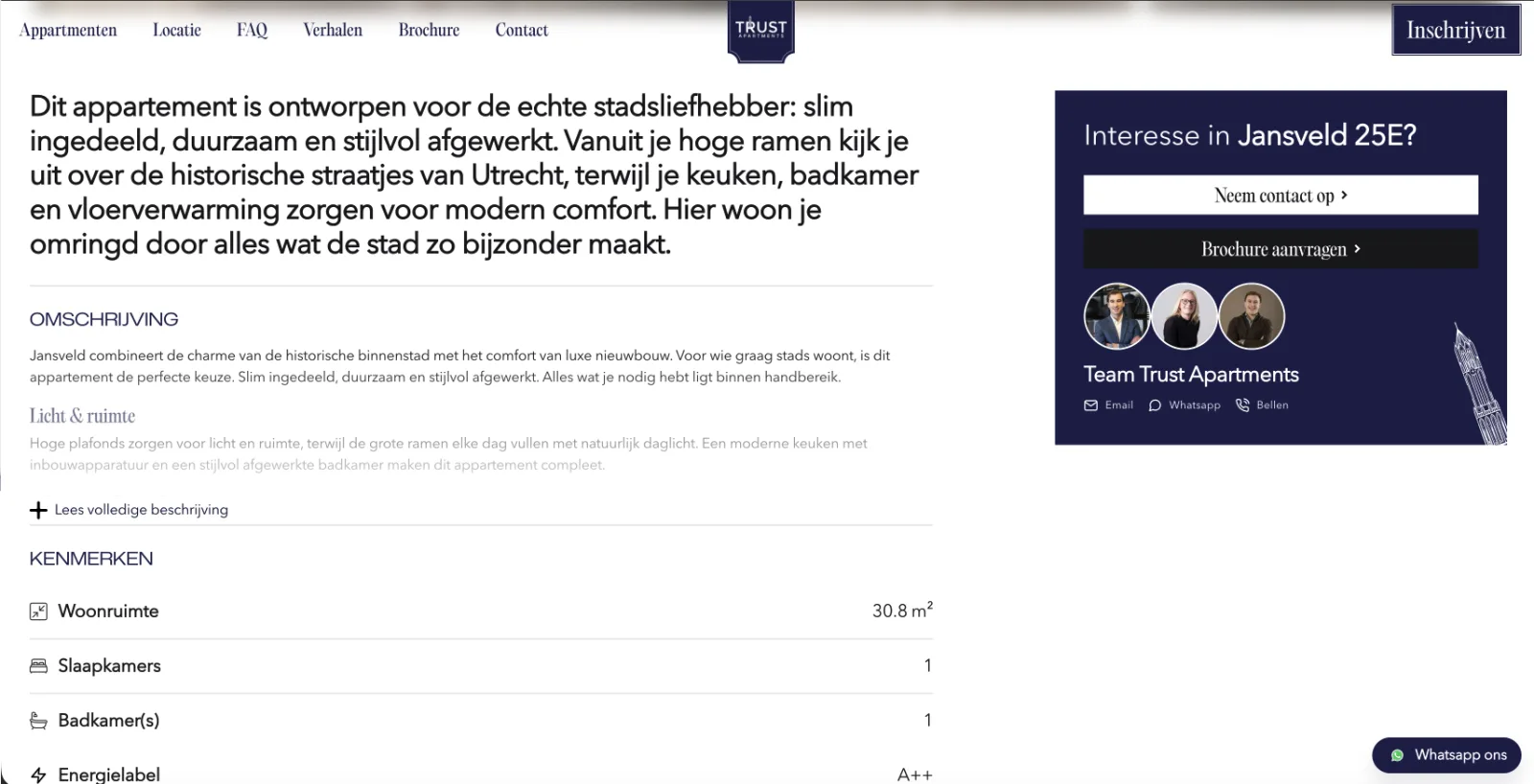 Trust Apartments website — screen 11