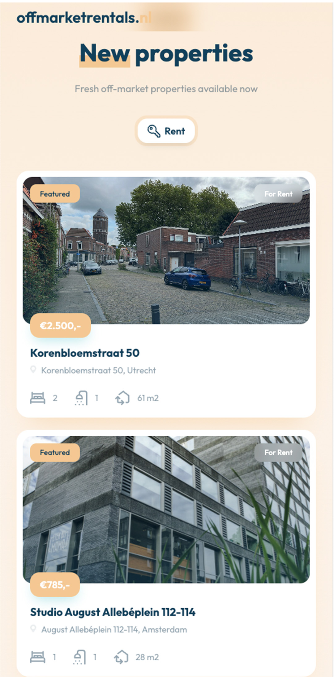 Off Market Rentals mobile 2