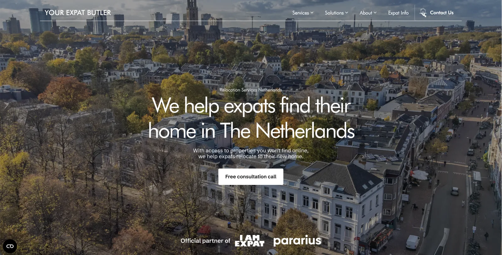 Your Expat Butler website overview