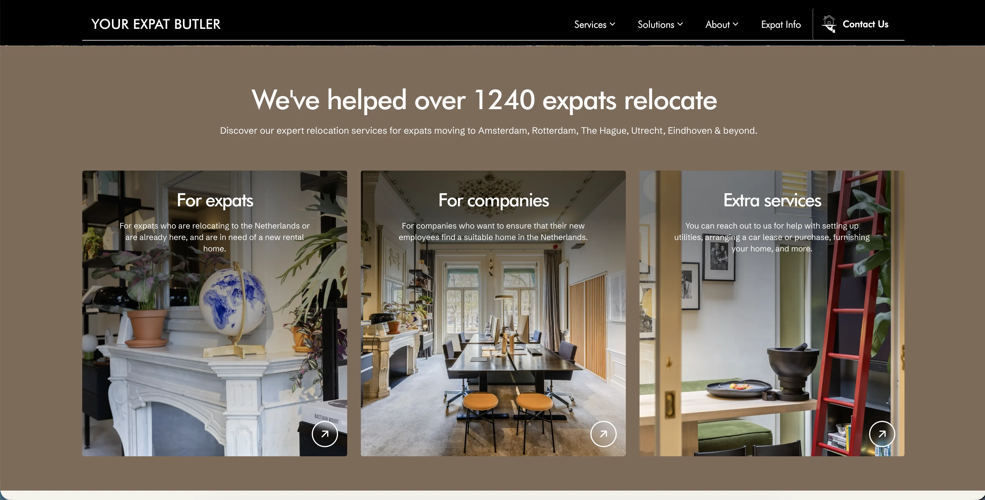 Your Expat Butler homepage hero – We help expats find their home in The Netherlands