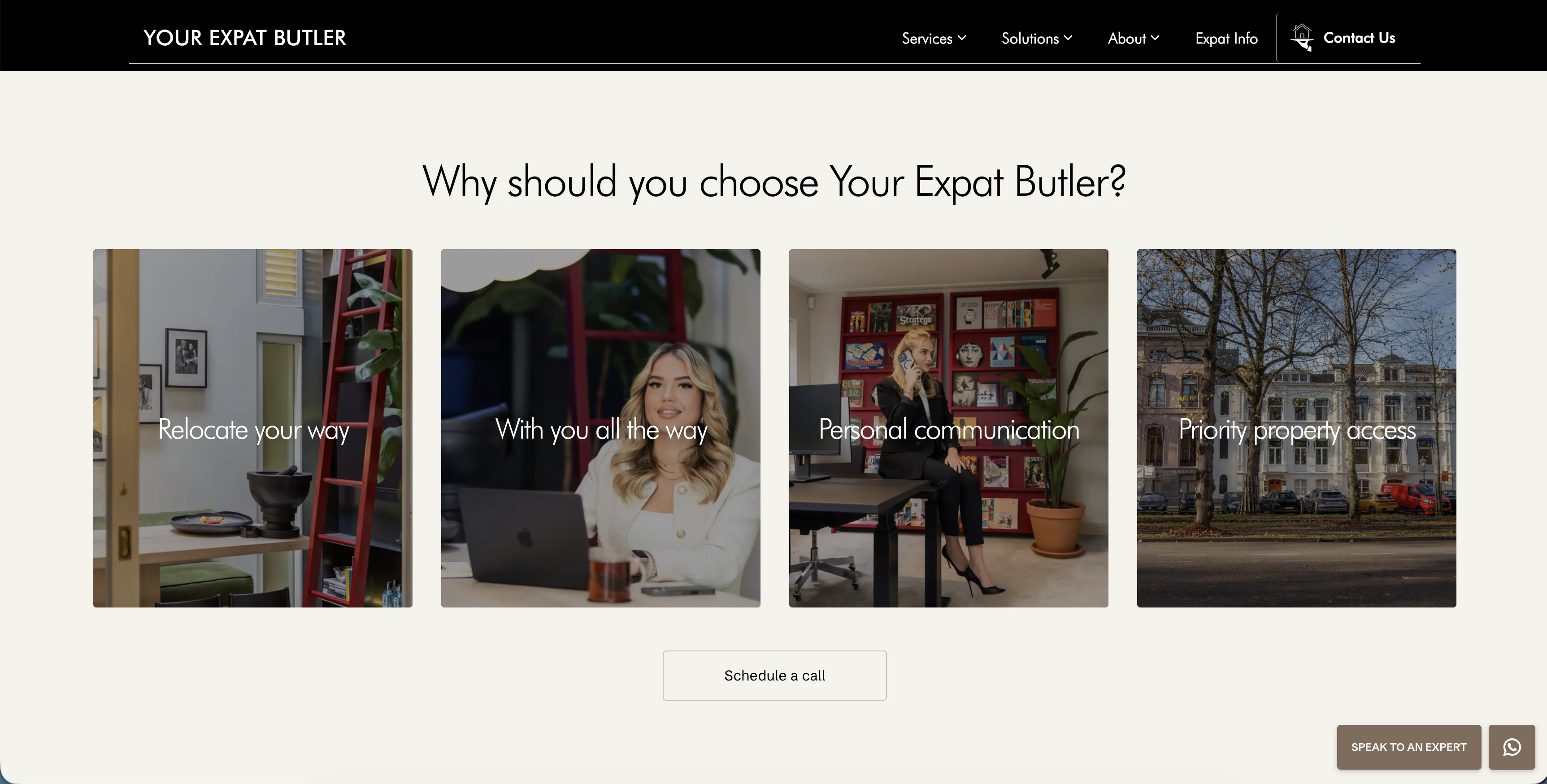 Your Expat Butler true local experts sectie met housing expert