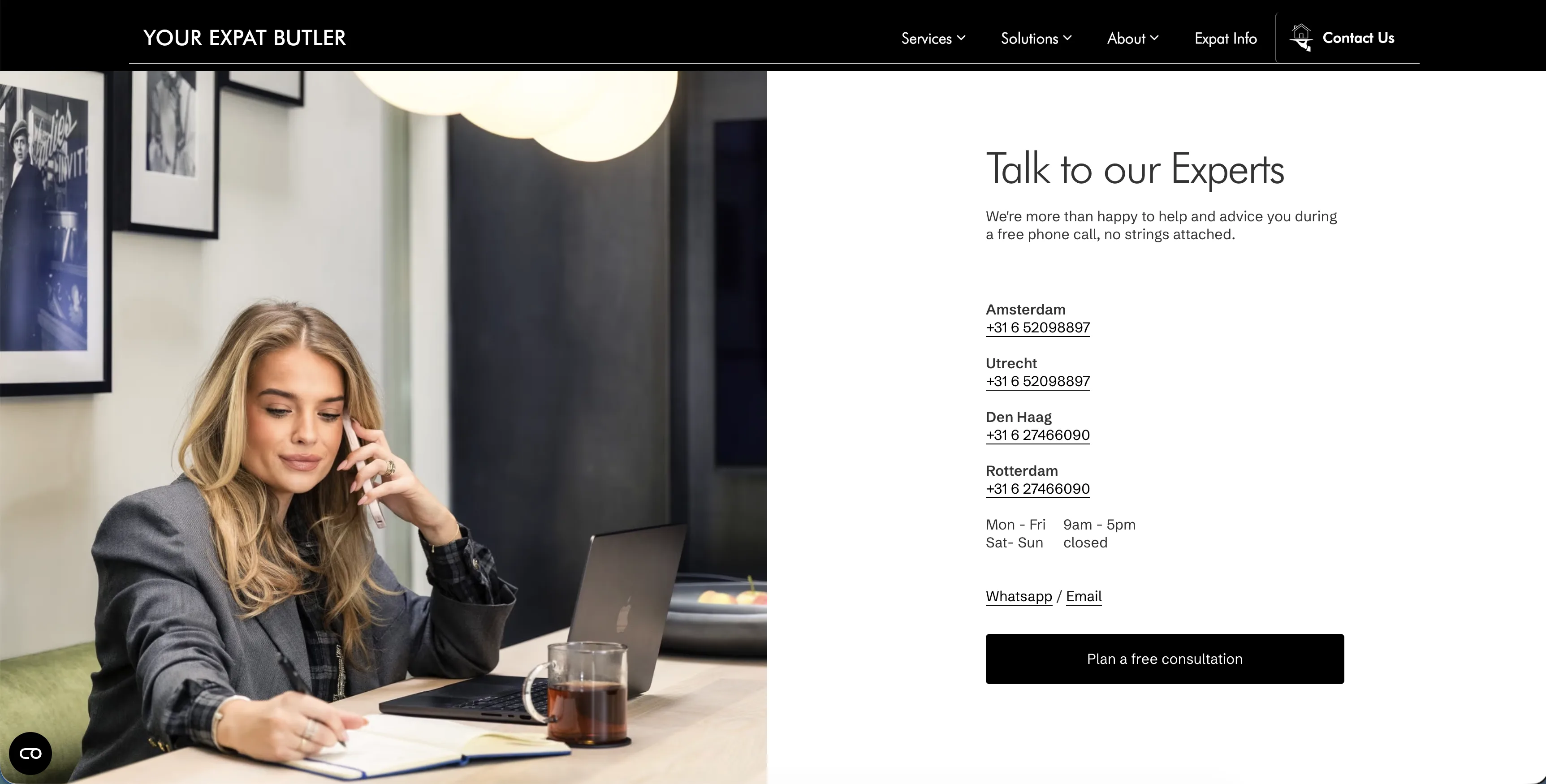 Your Expat Butler meet the team – Claire Krechting, Weronika Wisniewska, Thijs Eijgenhuijsen